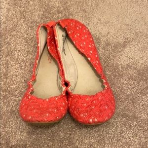Pink flats